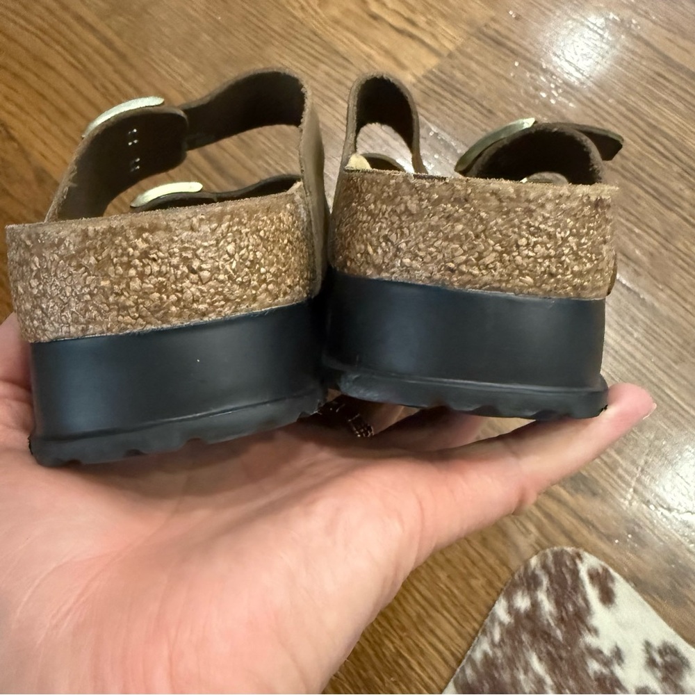Birkenstock Papillio Arizona Suede Nubuck Platform Sandals - Picture 10 of 11